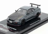 Nissan Skyline GT-R (R34) "Top Secret" RHD (Right Hand Drive) Stealth Gray with Carbon Hood "GTSHOW 2025 Event Edition" 1/64 Diecast Model Car by Inno Models