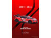 2025 Yangwang U9 Xtreme Test Car #02 Red Metallic with White Stripes and Carbon Top "World Fastest EV Supercar" 1/64 Diecast Model Car by Inno Models