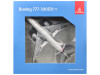 Boeing 777-300ER Commercial Aircraft with Flaps Down "Emirates Airlines" (A6-EQH) White with Striped Tail 1/400 Diecast Model by GeminiJets