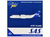 ATR 72-600 Commercial Aircraft "Scandinavian Airlines" (SE-MKD) White with Blue Tail 1/400 Diecast Model by GeminiJets