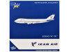 Boeing 747-100 Commercial Aircraft "Iran Air" (EP-IAM) White with Blue Stripes 1/400 Diecast Model by GeminiJets