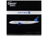 Boeing 777-200ER Commercial Aircraft "United Airlines" (N798UA) White with Blue Tail "Gemini 200" Series 1/200 Diecast Model by GeminiJets