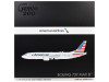 Boeing 737 MAX 8 Commercial Aircraft "American Airlines" (N326RP) Gray with Striped Tail "Gemini 200" Series 1/200 Diecast Model by GeminiJets