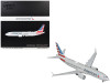Boeing 737 MAX 8 Commercial Aircraft "American Airlines" (N326RP) Gray with Striped Tail "Gemini 200" Series 1/200 Diecast Model by GeminiJets