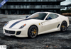 1/18 BBR 2010 Ferrari 599 GTO (Avus White with Blue Stripe) Car Model Limited 27 Peces