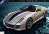 1/18 BBR 2010 Ferrari 599 GTO (Ingrid Grey with Blue Stripe) Car Model Limited 27 Peces