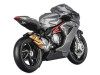 2022 MV Agusta F3 Rosso Motorcycle Silver Metallic with Figure 1/64 Diecast Model by CM Model