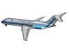 McDonnell Douglas DC-9-14 Commercial Aircraft "Eastern Air Lines" (N8910E) Silver with Blue Stripes 1/400 Diecast Model by V1:400