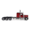 1/64 Diecast Masters Peterbilt Model 589 131-inches-BBC 58-inches-Sleeper Tridem-Axle Legendary Package Truck Tractor (Legendary Red) Diecast Model