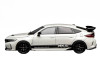 Honda Civic Type R (FL5) RHD (Right Hand Drive) "HKS" White with Black Stripes 1/64 Diecast Model Car by MotorHelix