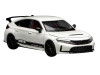 Honda Civic Type R (FL5) RHD (Right Hand Drive) "HKS" White with Black Stripes 1/64 Diecast Model Car by MotorHelix