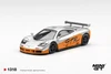 1/64 Mini GT 1995 McLaren F1 GTR Presentation (Silver & Orange) Diecast Car Model