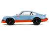 Porsche 911 RSR "Gulf Oil" Light Blue with Orange Stripes "Pink Slips" Series 1/18 Diecast Model Car by Jada