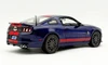 1/18 Shelby Collectibles 2013 Ford Mustang Shelby GT500 (Deep Impact Blue with Race Red Stripes) "Superman" Car Diecast Car Model