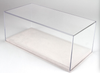1/18 BBR Display Showcase Light Beige Alcantara Base with White Stitching