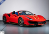 1/18 BBR Ferrari 488 Pista Spider (Rosso Corsa Red with Two Yellow Stripes) Car Model Limited 48 Pieces