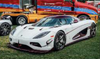 1/18 HH Model Koenigsegg Agera RS (White & Red Carbon) Car Model Limited 10 Pieces