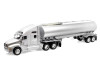 1/32 Welly Kenworth T2000 Semi Truck (Silver with Silver Tanker Trailer) Transporter Diecast Model