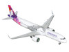 Airbus A321neo Commercial Aircraft "Hawaiian Airlines" (N209HA) White with Purple Tail Graphics 1/400 Diecast Model Airplane by GeminiJets