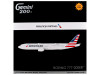 Boeing 777-200ER Commercial Aircraft with Flaps Down "American Airlines" (N788AN) Silver with Striped Tail "Gemini 200" 1/200 Diecast Model Airplane by GeminiJets