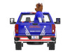 2022 GMC Sierra 3500 HD Pickup Truck Blue with American Soccer Graphics with Bison Figure "International Soccer Celebration '26" Series 1/64 Diecast Model Car by Greenlight