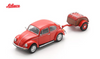 1/43 Schuco 1979 Volkswagen VW Beetle with Westfalia Trailer (Red) Diecast Car Model