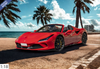 1/18 BBR Ferrari F8 Tributo Spider (Racing Red with Yellow Brakes & Carbon Fiber Rims) Car Model Limited