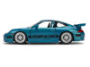 Porsche 911 GT3 RS (996) Blue Color Brush Finish "Fast Five" (2011) Movie "25 Years of Fast & Furious" Series 1/24 Diecast Model Car by Jada