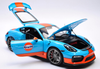 1/18 Schuco Porsche Cayman GT4 (Gulf) Diecast Car Model