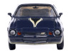 1981 Chevrolet Camaro Z28 Dark Blue Metallic with Gold Stripes and Interior 1/64 Diecast Model Car by IXO Models
