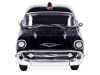 1957 Chevrolet One-Fifty Police Car "Kentucky State Police" Black with Yellow Stripes 1/64 Diecast Model Car by IXO Models