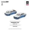 1/64 Poprace BMW M3 E30 Pandem (Silver & Blue) Diecast Car Model