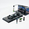1/64 Minichamps 2025 Formula 1 Singapore GP Mercedes-AMG Petronas F1 Team W16 E Perofrmance Winner #63 George Russell Car Model with Figure & Pitboard