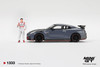 1/64 Mini GT 2024 Nissan GT-R R35 Nismo Tsukuba Production Car Lap Record with Matsuda Figure Tsugio Matsuda Collection Diecast Car Model
