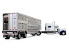 1/64 First Gear Peterbilt Model 379 with 70” Mid-Roof Sleeper & Wilson Silverstar Livestock Trailer National Carriers Diecast Model