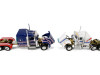 1/64 First Gear Kenworth W900L with 72” Aerocab Flat Top Sleeper & Fontaine MagnitudeTM Lowboy Trailer with Kenworth W900A Load Diecast Model
