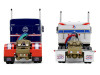 1/64 First Gear Kenworth W900L with 72” Aerocab Flat Top Sleeper & Fontaine MagnitudeTM Lowboy Trailer with Kenworth W900A Load Diecast Model