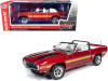 1970 Ford Mustang Shelby GT500 Convertible Candy Apple Red with Black and Yellow Stripes "Hemmings Muscle Machines" Magazine Cover Car (July 2010) 1/18 Diecast Model Car by Autoworld