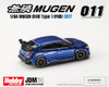 1/64 Hobby Japan 2017 Mugen Honda Civic Type R (FK8) (Racing Blue) Diecast Car Model