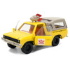 Pizza Planet Truck Yellow (Weathered) with Beige Camper "Toy Story" (1995) Movie "Hollywood Rides" Series 1/32 Diecast Model Car by Jada