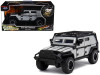 Tej's Jeep Wrangler Custom Silver Metallic with Black Top and Roof Rack "Furious 7" (2015) Movie "25 Years of Fast & Furious" Series 1/32 Diecast Model Car by Jada