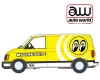 1/64 Auto World 1990 GMC Safari Cargo Van Mooneyes (Yellow) Diecast Car Model