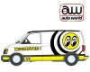 1/64 Auto World 1990 GMC Safari Cargo Van Mooneyes (White) Diecast Car Model