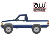 1/64 Auto World 1984 Toyota SR5 Pickup Truck (Dark Blue Metallic & White) Diecast Car Model