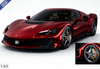 1/43 BBR Ferrari 296 Speciale (Rosso Magma Red with Yellow Brakes) Car Model