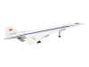 Tupolev Tu-144D Commercial Aircraft "Aeroflt - Technik Museum Sinsheim" (CCCP-77112) White with Blue Stripes 1/400 Diecast Model Airplane by Herpa