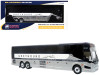 Prevost H3-45 Coach Bus "Greyhound Scenicruiser Service" White and Raw Metal "The Bus & Motorcoach Collection" Limited Edition to 504 pieces Worldwide 1/87 (HO) Scale Diecast Model by Iconic Replicas