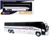 MCI D4520 Commuter Coach Bus "Coach USA" White with Blue and Red Stripes "The Bus & Motorcoach Collection" Limited Edition to 504 pieces Worldwide 1/87 (HO) Scale Diecast Model by Iconic Replicas