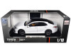 2023 Toyota Camry Hybrid White Metallic with Black Top 1/18 Diecast Model Car by Heimanba