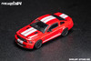 1/64 Fine Work64 2008 Ford Mustang Shelby GT500 KR (Red with White Stripes) Diecast Car Model